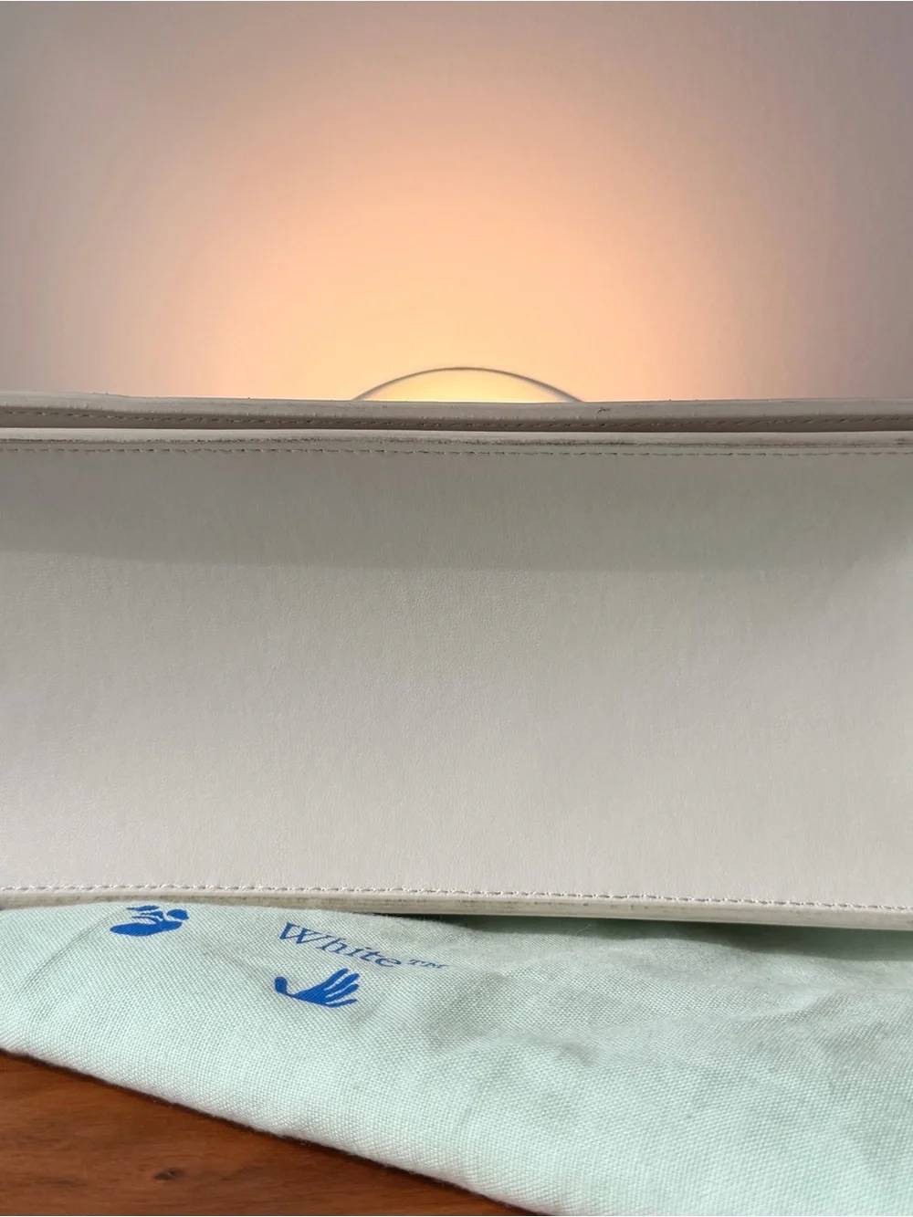 OFF WHITE Jitney 2.8 Top Handle Bag, White/Gold, “Melted”